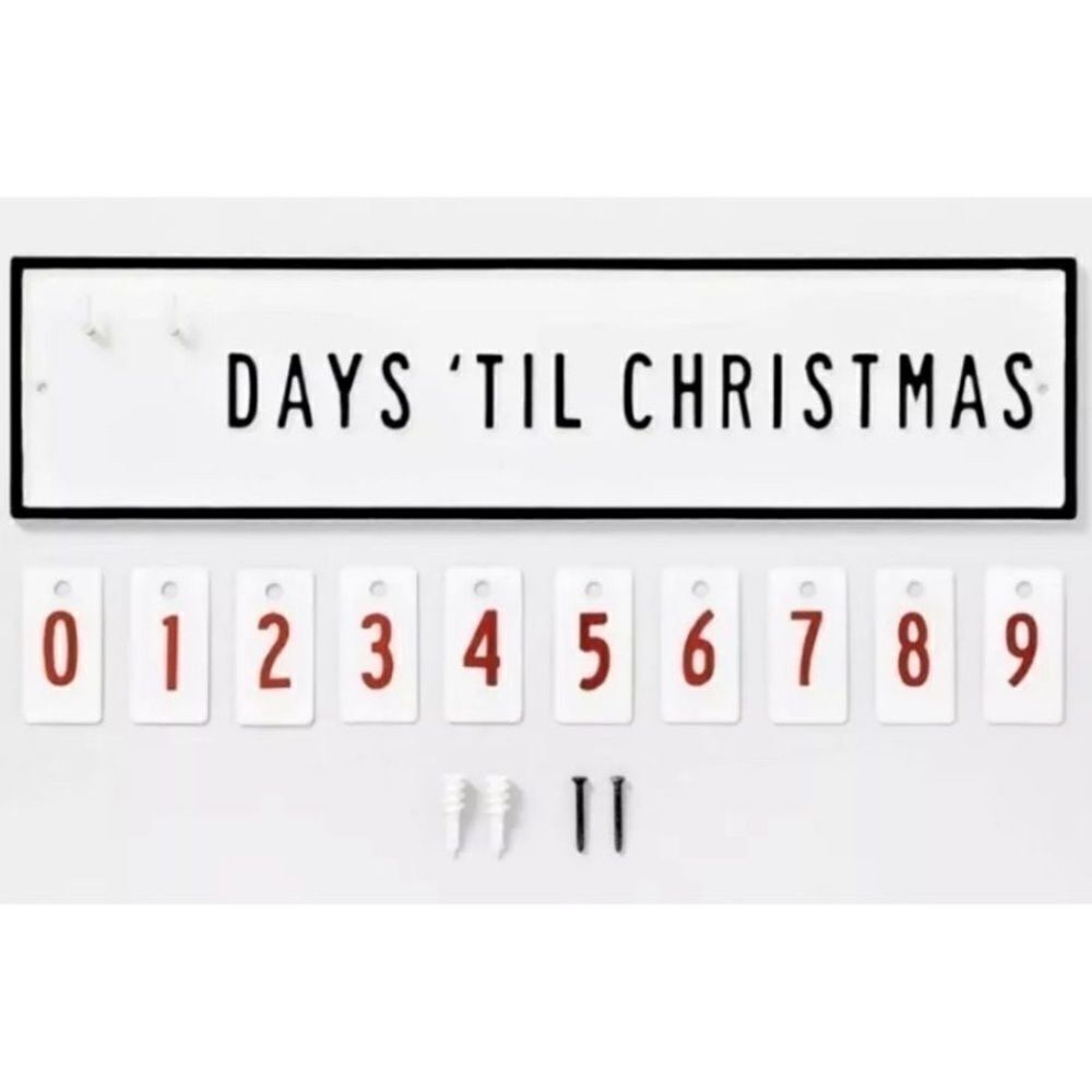 Hearth & Hand days until Christmas sign‎